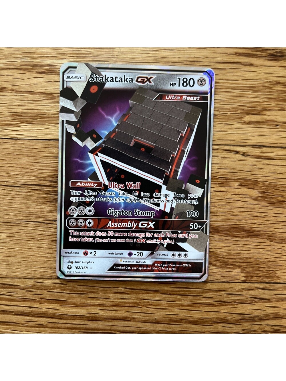 Stakataka GX Holo Ultra Rare SM - Celestial Storm 102/168